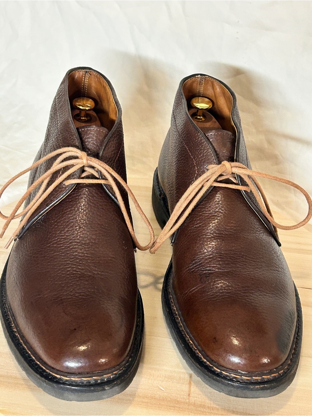 Alden Men’s Brown Leather Chukka Lace-Up Round Toe Dress Boots 11.5 B/D - Picture 2 of 12